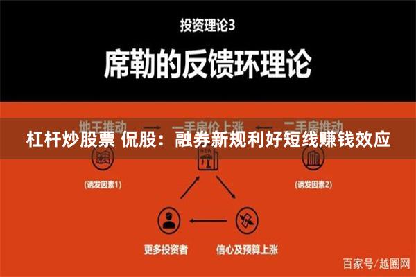 杠杆炒股票 侃股：融券新规利好短线赚钱效应