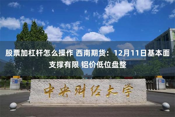 股票加杠杆怎么操作 西南期货：12月11日基本面支撑有限 铝价低位盘整