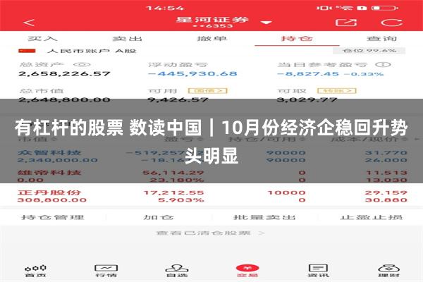 有杠杆的股票 数读中国｜10月份经济企稳回升势头明显