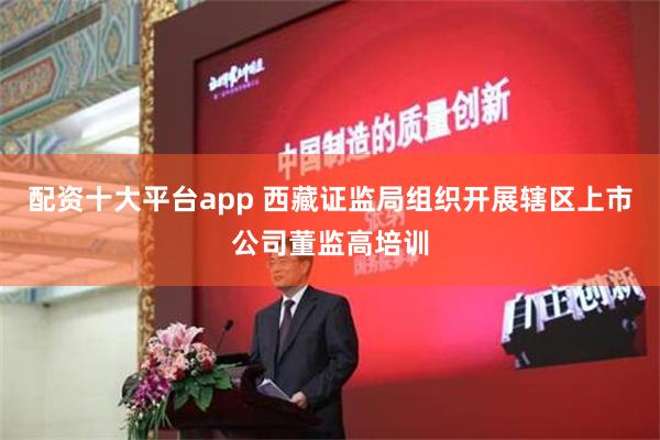 配资十大平台app 西藏证监局组织开展辖区上市公司董监高培训